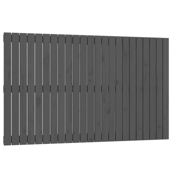 vidaXL Tête de lit murale Gris 147x3x90 cm Bois massif de pin