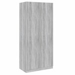 vidaXL Garde-robe Sonoma gris 90x52x200 cm Bois d'ingénierie