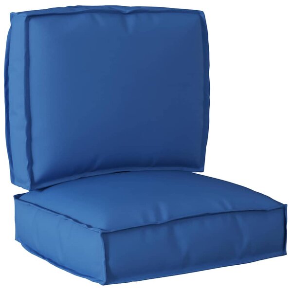 vidaXL Set de coussins de palette 2 Pièces Bleu royal Tissu Oxford