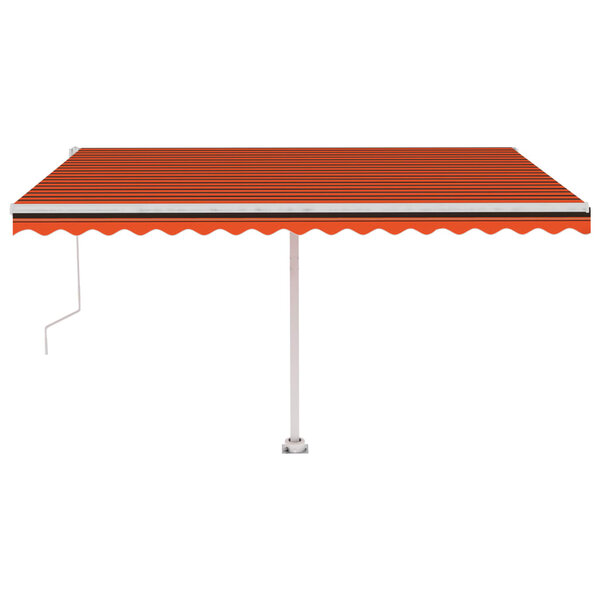 vidaXL Auvent automatique sur pied 450x350 cm Orange/marron