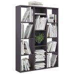 vidaXL Cloison de séparation Gris brillant 100x24x140 cm Aggloméré