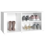 vidaXL Armoire à chaussures Blanc 100x35x45 cm Bois d'ingénierie