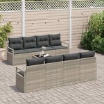 vidaXL Ensemble de canapé de jardin 9 Pièces Gris clair et gris foncé