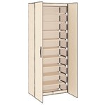 vidaXL Armoire à chaussures Crème 60x30x166 cm Tissu