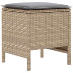 vidaXL Ensembles de meubles 6 Pièces Beige et Gris clair Rotin PE
