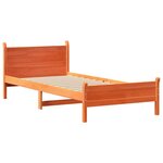 vidaXL Cadre de lit sans matelas cire marron 100x200cm bois pin massif