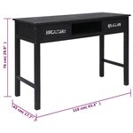 Vidaxl table console noir 110x45x76 cm bois