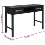 vidaXL Table console Noir 110x45x76 cm Bois