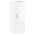 vidaXL Armoire à chaussures Blanc brillant 32x35x92 cm Aggloméré