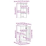 vidaXL Ensemble de mobilier de salle de bain 2 Pièces Marron et blanc