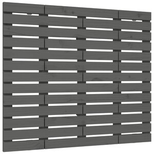 vidaXL Tête de lit murale Gris 141x3x91 5 cm Bois massif de pin