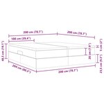 vidaXL Lit avec rangement et matelas Bleu foncé 200 x 200 cm Velours