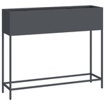 vidaXL Bac de jardin surélevé Anthracite 100 x 26 x 82 cm Acier
