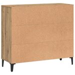 vidaXL Buffet chêne artisanal 90x34x80 cm bois d'ingénierie