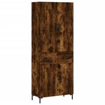 vidaXL Buffet haut Chêne fumé 69 5x34x180 cm Bois d'ingénierie