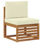 vidaXL Ensembles de canapés 8 pc Naturel et Crème Bois d'Acacia Massif
