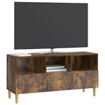 vidaXL Meuble TV 102 x 34 5 x 50 cm Chêne fumé Bois d'ingénierie