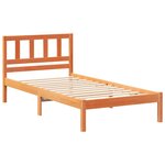 vidaXL Cadre de lit Marron cire 90 x 190 cm Bois massif en pin