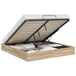 vidaXL Cadre de lit ottoman Chêne Sonoma 193 x 120 x 25 cm