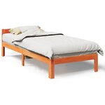 vidaXL Cadre de lit sans matelas cire marron 80x200 cm bois pin massif