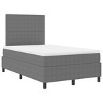 vidaXL Lit à ressorts avec matelas & LED gris clair 120x200 cm en velours côtelé