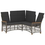 vidaXL Ensemble de canapés inclinables de jardin Gris et Gris foncé