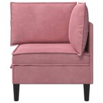 vidaXL Sofa avec rangement Rose Velours