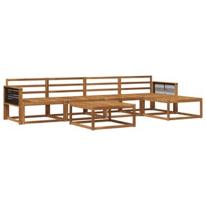 vidaXL Ensemble de canapés d'extérieur 6 Pièces Naturel
