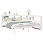 vidaXL Lit bibliothèque sans matelas blanc 140x200 cm bois pin massif
