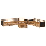 vidaXL Ensemble de canapés d'extérieur 8 Pièces Naturel 79 x 79 x 37 cm