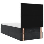 vidaXL Cadre de lit ottoman avec matelas noir 80x200 cm velours