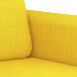 vidaXL Ensemble de canapés 3 Pièces avec coussins Jaune clair Tissu