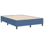 vidaXL Lit Box Spring Bleu 140x200 cm en Tissu Côtelé