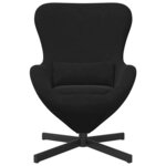 vidaXL Fauteuil œuf Noir Velours
