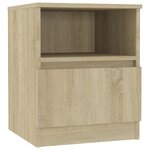 vidaXL Table de chevet chêne sonoma 40x40x50 cm bois d'ingénierie