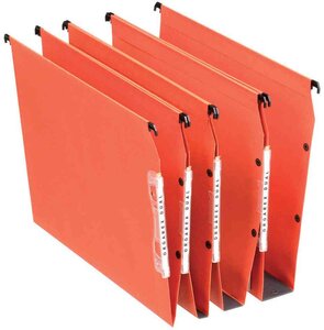 Boîte de 25 dossiers suspendus en kraft Orange pour armoire Dual fond 50 mm ESSELTE