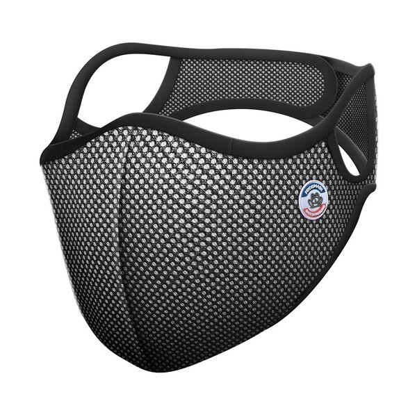 Masque vélo anti-pollution noir & blanc avec filtre FFP2 - taille L (homme & femme)