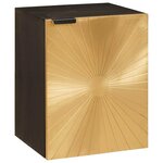 vidaXL Ensembles de mobilier de salle de bain 5 Pièces Noir et or