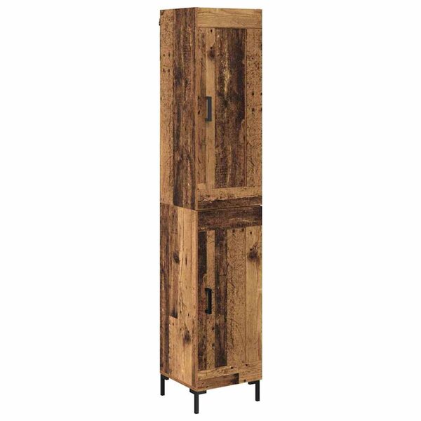 vidaXL Haut Armoire Bois Ancien 34 5 x 34 x 180 cm Bois d'ingénierie