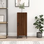 vidaXL Buffet Chêne marron 34 5x34x90 cm Bois d'ingénierie