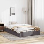 vidaXL Cadre de lit ottoman sans matelas gris 120x200 cm similicuir