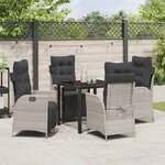 vidaXL Ensemble de salle à manger pour jardin 5 Pièces Gris clair