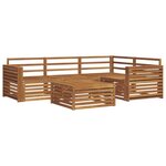 vidaXL Ensemble de canapés d'extérieur 5 Pièces Naturel