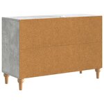 vidaXL Meuble TV Gris béton 89 x 34 5 x 60 cm Bois d'ingénierie