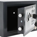 vidaXL Coffre-fort numérique Gris foncé 23 x 17 x 17 cm Acier