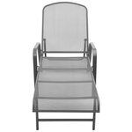 vidaXL Chaise longue acier anthracite