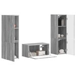 vidaXL Ensemble meuble TV 5 Pièces Gris Sonoma Bois d'ingénierie