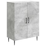 vidaXL Buffet Gris béton 66 x 34 5 x 89 5 cm Bois d'ingénierie