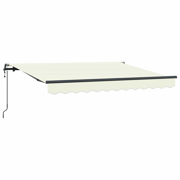 vidaXL Auvent rétractable Crème 250 x 200 cm tissu