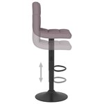 vidaXL Tabouret de bar Taupe Tissu